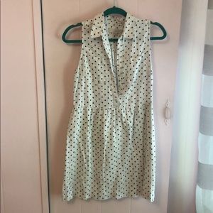 Black and white polkadot dress